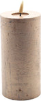 led kaars metallic champagne 15x7,5cm