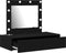 vidaXL - Wandgemonteerde - Make-up - Tafel - met - LED-verlichting - in - Zwart - Eiken