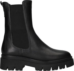 Tamaris dames chelseaboot - Blokhak 5 cm - Zwart