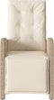 vidaXL - Tuinstoel - verstelbaar - met - voetensteun - poly - rattan - beige