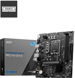 MSI PRO H610M-E - Micro ATX Moederbord - LGA 1700 - Intel H610 - 2x DDR5 - 2.5 Gigabit Ethernet