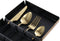 PTMD Delicious Bestek - 27 x 19 x 7 cm - 24 stuks - Ijzer - Goud/zwart