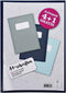 Pakket met 5x stuks A4 ruitjes/wiskunde schriften assorti - 80 bladzijden - schoolschriften