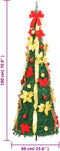 vidaXL - Kunstkerstboom - pop-up - 150 - LED's - 180 - cm - groen
