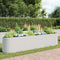 vidaXL - Plantenbak - verhoogd - 400x80x81 - cm - gegalvaniseerd - staal - zilver