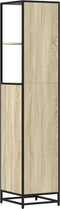 vidaXL - Badkamerkast - 35x37,5x166 - cm - bewerkt - hout - sonoma - eikenkleurig