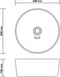 vidaXL - Wastafel - rond - 40x15 - cm - keramiek - matroze