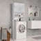 vidaXL - Wasmachinekast - 64x25,5x190 - cm - hoogglans - wit