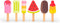 New Classic Toys® Houten IJsjes Speelgoed - 6-delige Set - Kleurrijke IJsjes met Standaard (6 stuks)