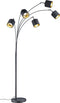 RL LIVE YOUR LIGHT Reality Tommy - Vloerlamp - 5x E14 - IP20 - Zwart H200cm