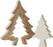 J-Line kerstboom Puzzle Mango - hout - wit - medium