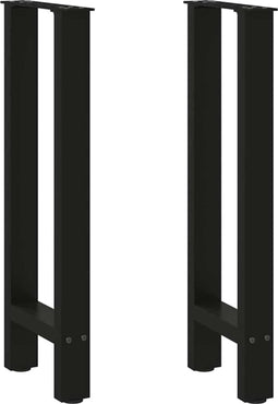 vidaXL - Salontafelpoten - 2 - st - 38x(72-73) - cm - staal - zwart
