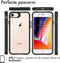 iMoshion Hoesje Geschikt voor iPhone SE (2022) / SE (2020) / 8 / 7 Hoesje - iMoshion Rugged Hybrid Case - Zwart / Transparant