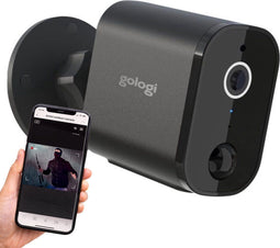 Gologi Battery Camera - Draadloze beveiligingscamera - Nachtzicht - Full HD - Zwart