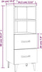 vidaXL - Dressoir - 34,5x34x90 - cm - bewerkt - hout - wit
