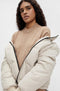 Object Jas Objzhanna L/s Short Jacket - Gewatteerd - Hoge kraag - Zilvergrijs (L)