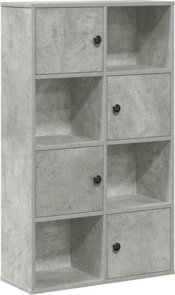 vidaXL - Boekenkast - 60x24x101,5 - cm - bewerkt - hout - betongrijs