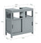 SoBuy FRG128-II-SG - Wastafelonderkast - 2 Schuifdeuren - Grijs 60x60x30cm