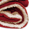 Unique Living | Lars coral fleece/suede plaid 150x200cm redwood