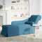 vidaXL - Chaise - longue - met - bolster - en - rechterarmleuning - fluweel - blauw
