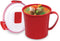 Sistema Microwave - Soepbeker magnetron - 656ml met stoomklep - Rood