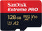 SanDisk Extreme Pro - microSDXC 128GB - 200/90 MB/s A2 C10 V30 UHS-I U3 (2024)