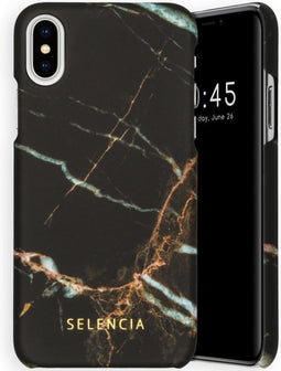 Selencia Hoesje Geschikt voor iPhone Xs / X Hoesje - Selencia Maya Fashion Backcover - zwart