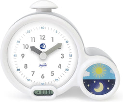 Kidsleep Kidklok 2 in 1 - Slaaptrainer en Kinderwekker - Nachtlampje en Wekkerfunctie - Grijs/Wit