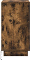 vidaXL - Nachtkastje - met - LED - Rook - eiken - 39x34,5x65 - cm - Geperst - Hout