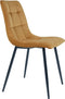 House Nordic Middelfart Eetkamerstoel Velvet Geel - Set van 2
