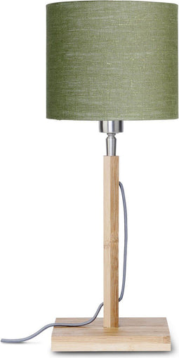 GOOD&MOJO Tafellamp Fuji - Groen/Bamboe - Ø18cm - Scandinavisch,Bohemian