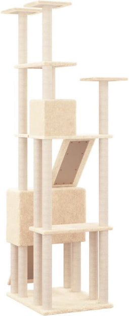 vidaXL - Kattenmeubel - met - sisal - krabpalen - 190 - cm - donkergrijs