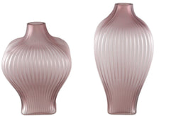 PTMD Vaas Halde - 23x23x30 cm - Glas - Roze