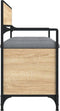 vidaXL - Opbergbankje - 85,5x42x73,5 - cm - bewerkt - hout - sonoma - eikenkleurig