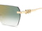 Dsquared2 D2 0102/S - Heren Zonnebril - Ovaal Metaal met spiegelglazen - Goudkleurig