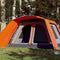 vidaXL - Tent - met - luifel - 9-persoons - snelontgrendeling - grijs - en - oranje