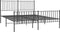 vidaXL - Bedframe - met - hoofd- - en - voeteneinde - metaal - zwart - 150x200 - cm