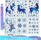 Kerstraamdecoratie, herbruikbaar, raamfoto's, Kerstmis, sneeuwvlokken, kerstdecoratie, winterdecoratie, raamdecoratie, sneeuwvlokken, kerstraamdecoratie