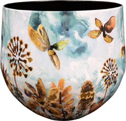 TS Collection - Bloempot Fresia fresh - 33x28 - Metaal & Epoxy - Exclusieve woonitems voor binnen - Handgemaakt - Unieke print - Designed by Lammie