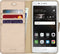 Accezz Hoesje Geschikt voor Huawei P9 Lite Hoesje Met Pasjeshouder - Accezz Wallet Softcase Bookcase - goud