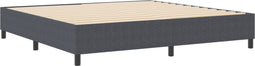 vidaXL - Boxspringbed - Donkergrijs - 200x200 - cm - Katoenvelours