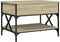 vidaXL - Salontafel - 70x50x50 - cm - bewerkt - hout - en - metaal - sonoma - eikenkleur