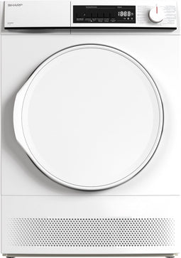 Sharp KDNC8PW1BE - condens droger - 8 kg - 15 programma's - WIT