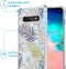 iMoshion Hoesje Geschikt voor Samsung Galaxy S10 Hoesje Met Koord - iMoshion Design Hoesje met Koord - Goud / Zwart / Glamour Botanic