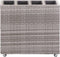 vidaXL - Plantenbak - verhoogd - met - 4 - potten - 80x22x79 - cm - poly - rattan - bruin
