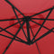 vidaXL - Wandparasol - 290 - cm - felrood