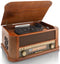 Lenco TCD-2500 - Draaitafel - Houten met USB MP3-codering en FM-Radio - 3 snelheden (33/45/78 toeren)