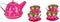 Theeset 18-delig Roze