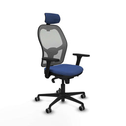 Piqueras y Crespo 3D036G2 - Bureaustoel - Verstelbare hoofdsteun en hoogte - Marineblauw