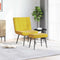 vidaXL - Relaxstoel - met - voetenbank - fluweel - geel